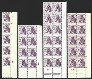 1954 South Africa Animal 2d Scott #203 Sheet Corner BLOCKS F/VF-H/NH-