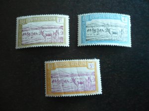 Stamps - Cameroun - Scott# 170,172-173 - Mint Hinged Part Set of 3 Stamps