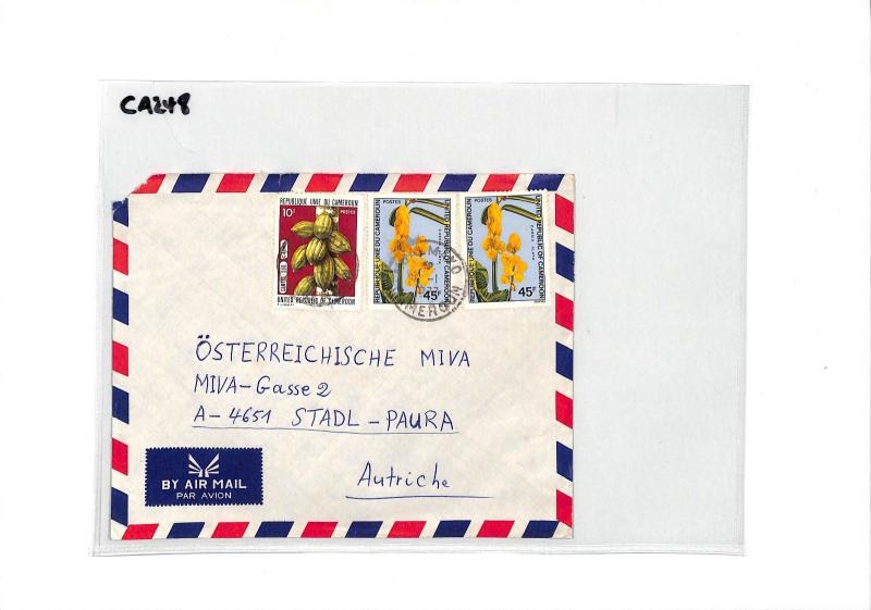 CA248 1977 Cameroon *Tivogo* Airmail Cover FLOWERS FRUIT MISSIONARY VEHICLES