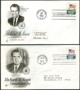 RICHARD NIXON INAUGURATION COVERS - 2 different