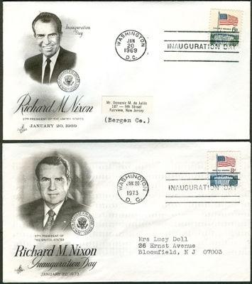 RICHARD NIXON INAUGURATION COVERS - 2 different