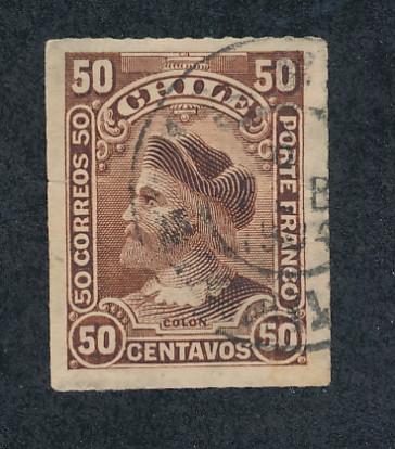   Chile 1900 Scott  45 used - 50c, Christopher Columbus