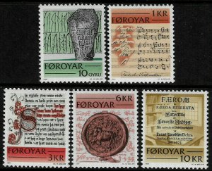 Faroe Is. #65-9 MNH Set - Historic Writings