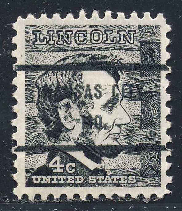 Kansas City MO, 1282-71 Bureau Precancel, 4¢ Lincoln