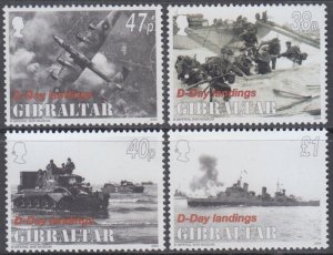 GIBRALTAR Sc #976-9 CPL MNH SET of 4 - D-DAY, 60th ANN