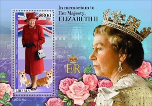 Liberia - 2022 Queen Elizabeth II - Stamp Souvenir Sheet - LIB220321b2