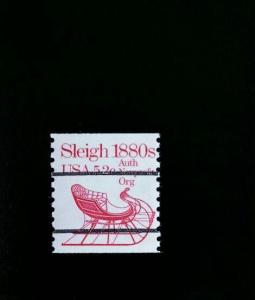 1983 5.2c Sleigh, Transportation Coil Scott 1900a Mint F/VF NH