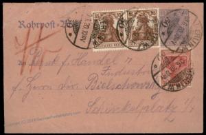 Germany 1920 Inflation Berlin Rohrpost Pneumatic Mail Cover Germania 82668