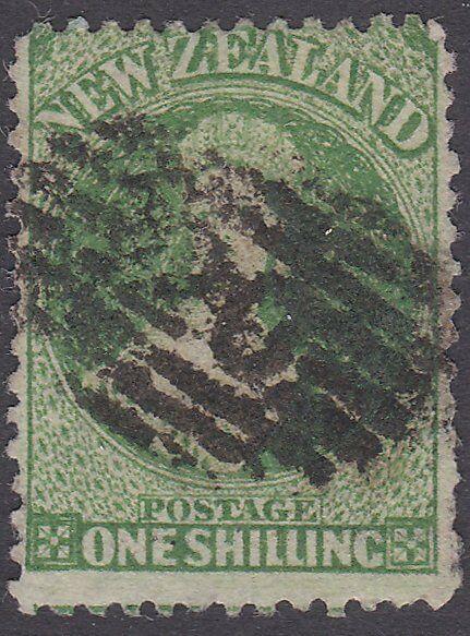 NEW ZEALAND 1864 Chalon 1/- perf 12½ used : QUEENSTOWN 20 pmk................795