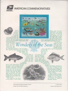 US CP450 Wonders of the Sea 2866a Commemorative Panel MNH VF