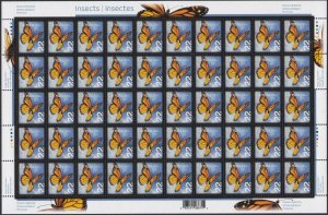 Canada 2708 Insects Monarch Butterfly 22c sheet 50 MNH 2014