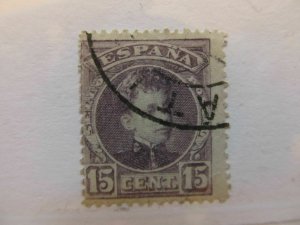 Spain Spain España Spain 1902 King Alfonso XIII 15c fine used stamp A5P1F54-