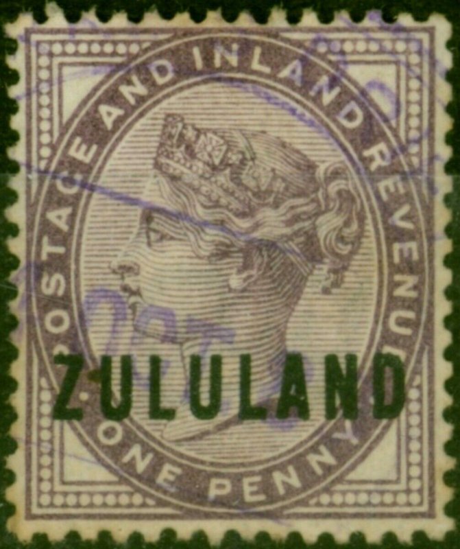 Zululand 1888 1d Deep Purple SG2 Fine Used 