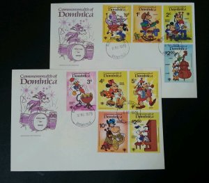 Dominica Cartoon Musical Instruments 1979 Animation (FDC pair)
