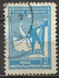 Turkey 1941: Sc. # RA50 Used Single Stamp +