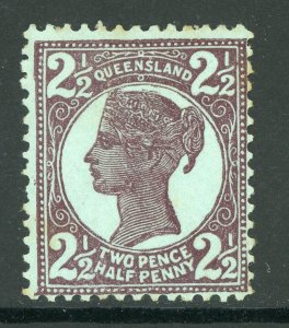 Queensland  1897 2½p Brown Purple/Blue SG 238 Mint D416 ⭐⭐⭐⭐⭐⭐