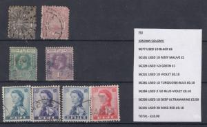 Fiji QV/QEII Collection of 8 J1570