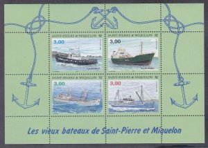 1996 St Pierre and Miquelon 712-715/B4 Ships 10,00 €