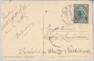 SOMALIA ITALIANA -  POSTAL HISTORY - POSTCARD with PAQUEBOT postmark - ELEPHANT