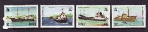 Tuvalu-Sc#77-80-unused NH set-Ships-1978-