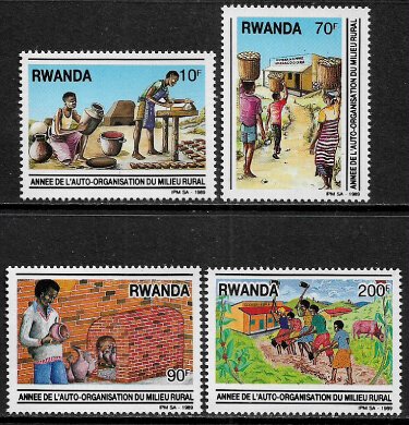 Rwanda #1334-7 MNH Set - Rural Organization Year