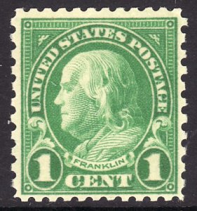 1923 U.S Benjamin Franklin 1¢ issue unwmk perf 11 x 10 MNH Sc# 578 CV $150.00