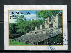 HONDURAS MINI SHEET MUNDO MAYA L 20.00 USED