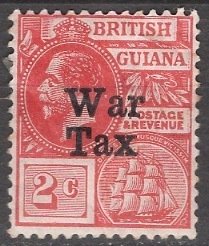 British Guiana 1918; Sc. # MR1; MLH Single Stamp