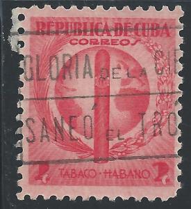 Cuba #357 2c Cigar and Globe