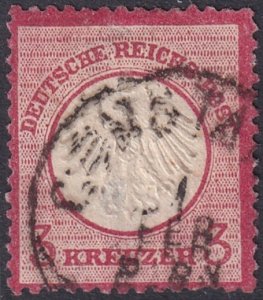 Germany 1872 Sc 9 used small thins