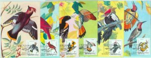 83639 -  HUNGARY - Postal History - Set of 6  MAXIMUM CARDS - FAUNA Ships 1985