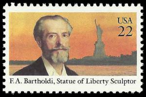# 2147 MINT NEVER HINGED FREDERIC AUGUSTE BARTHOLDI XF+