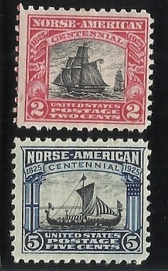 620-621 2c, 5c MH F/VF Centering