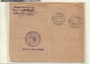 German Naval Feldpost: M-207 SMS Elsass 4/3/1927 (54706)