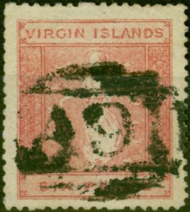 Virgin Islands 1868 6d Dull Rose SG13 Fine Used