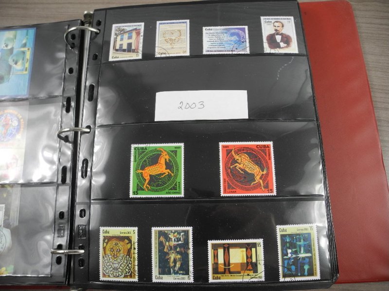 CUBA(2002-2008), Stamp Collection in stock pages(Kenmore binder)