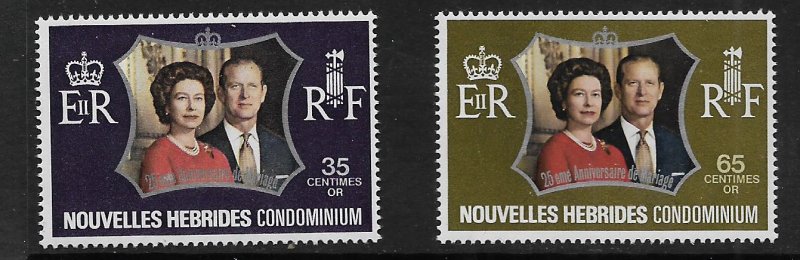 FRENCH NEW HEBRIDES 188-189 MNH  COMMON DESIGN TYPES 1972