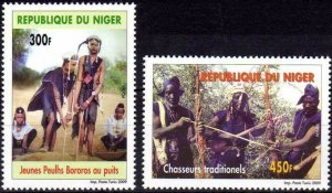 NIGER 2009 2010 2011 YT 1677 /8 PEULHS PUITS BOROROS CHASSEURS TRADITIONNEL MNH