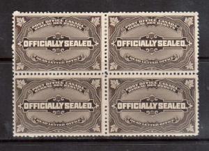 Canada #OX4 VF Mint Block