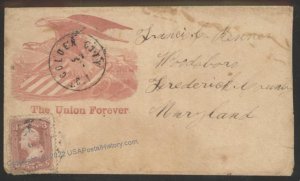 USA 1860s GOLDEN CITY Colorado Terriitorial Territory Civil War Patriotic 108803