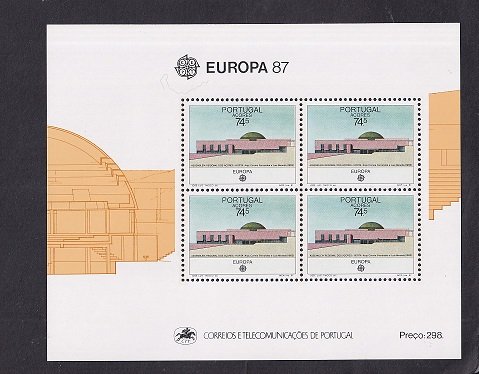 Portugal Azores  #363a  MNH  1987    Europa sheet  modern architecture