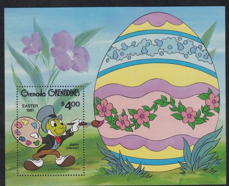 Grenada Grenadines # 434, Disney - Jimminy Cricket - Easter. Mint NH, 1/2 Cat.