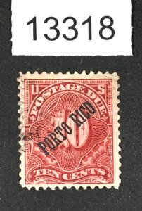 MOMEN: US STAMPS PUERTO RICO # J3 USED  $55 LOT #13318