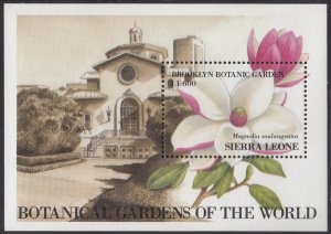 Sierra Leone 1991 MNH Sc #1429 600Le Magnolia Brooklyn Botanic Gardens