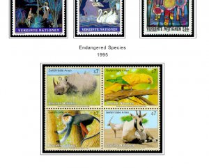 COLOR PRINTED UN - VIENNA 1979-2010 STAMP ALBUM PAGES (105 illustrated pages)