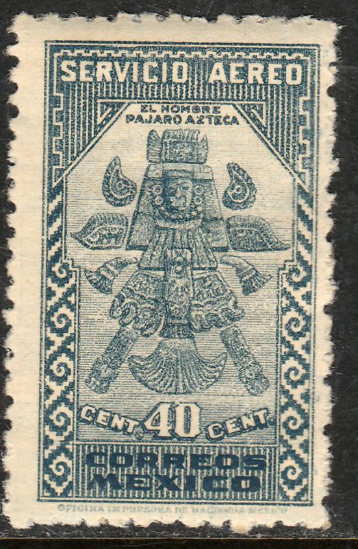 MEXICO C70, 40¢ AZTEC BIRD-MAN. MINT, NH. VF.