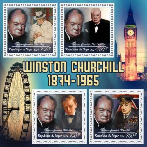 Stamps.Winston Churchill 2024 year 1+1 sheets perforated