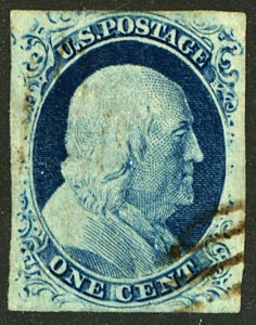 U.S. #9 USED WITH PSE CERT G-VG 40