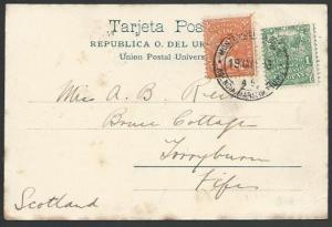 URUGUAY 1906 postcard Monevideo to Scotland................................11137