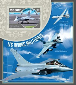 Military Aircraft Aviation Stamps Niger 2014 MNH Saab JAS 39 Gripen 1v S/S